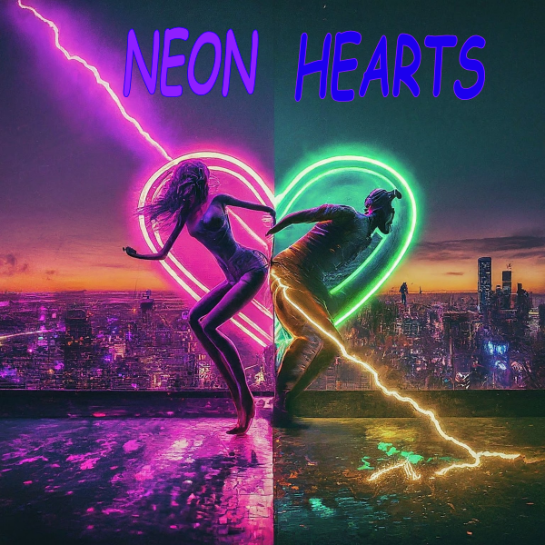 Neon Hearts - Single cover art by Brad R Wright